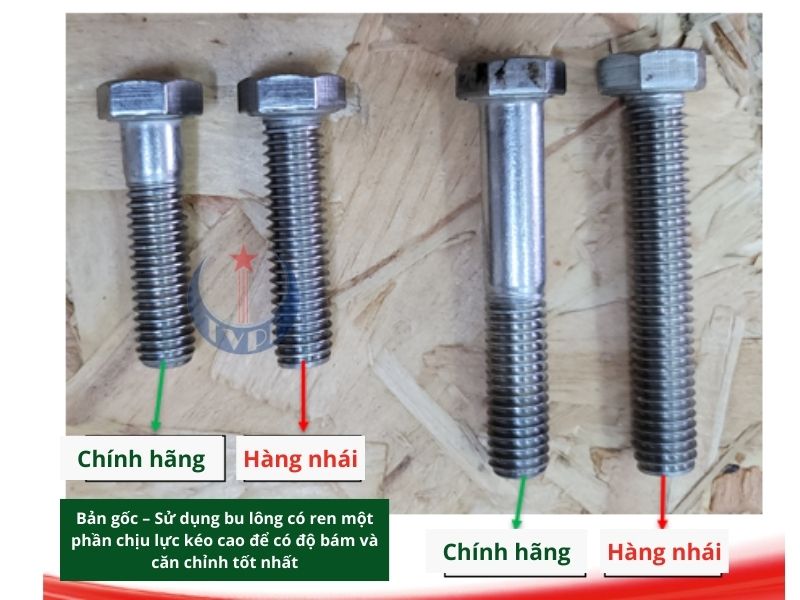 Bu lông và đai ốc chính của máy bơm