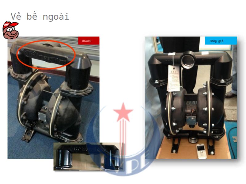 Bơm Aro chính hãng và bơm giả