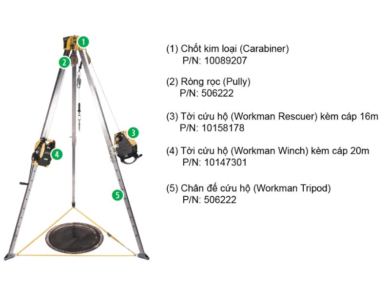 Cấu tạo giá cứu hộ 3 chân