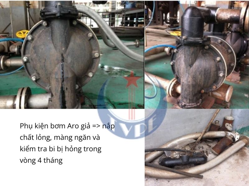 Hậu quả phụ tùng bơm Aro giả