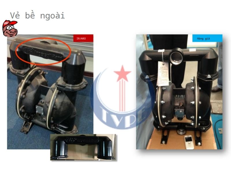 So sánh bơm ARO chính hãng và nhái