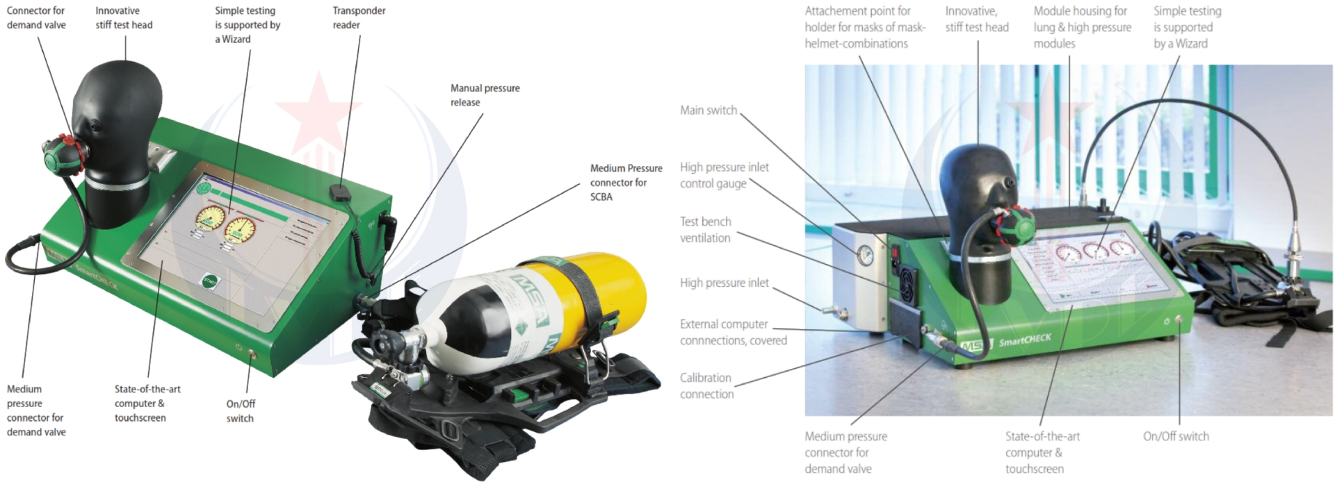 Bàn kiểm tra bình thở SCBA MSA SmartCHECK