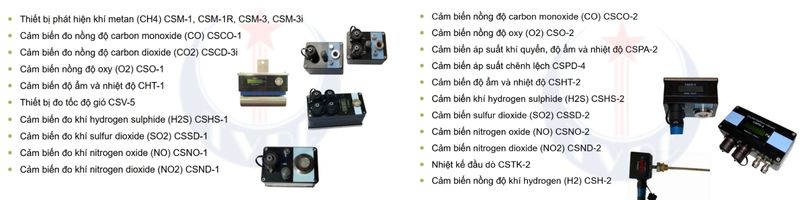 Các loại khí đo được