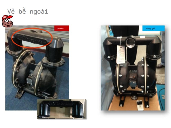 Hướng dẫn phân biệt phụ tùng bơm ARO chính hãng và hàng nhái