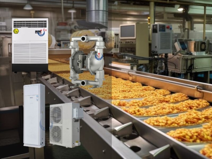 Ứng dụng của thiết bị phòng nổ trong sản xuất và chế biến thực phẩm