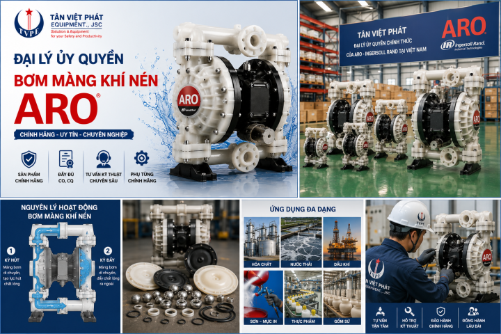 Tân Việt Phát – Đại lý ủy quyền bơm màng khí nén ARO uy tín hàng đầu